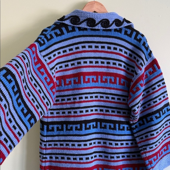 Hand-Knit Kimono Style Long Sweater Jacket Cardigan - Picture 8 of 17